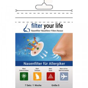 FILTER YOUR LIFE Nasenfilter f.Allergiker Gr.S