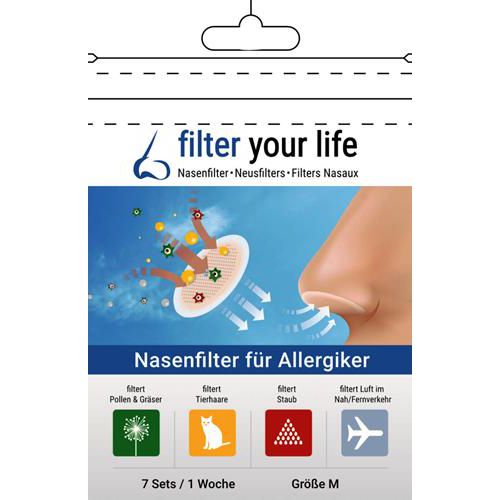 FILTER YOUR LIFE Nasenfilter f.Allergiker Gr.M